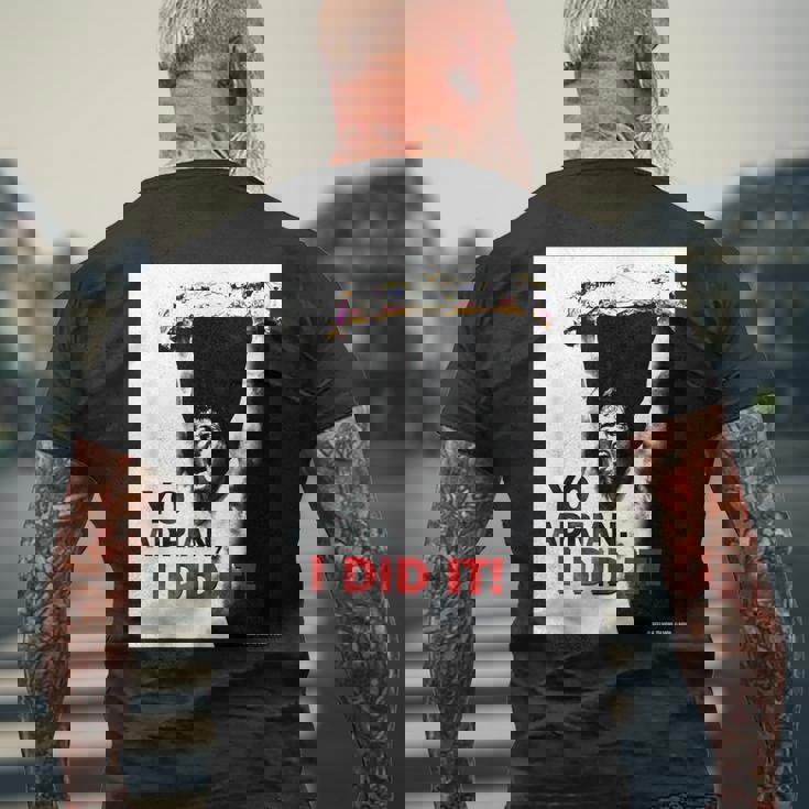 ロッキーよエイドリアン、やった メンズTシャツ バックプリント 高齢者への贈り物