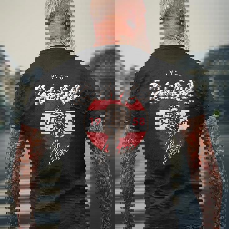 ロックンロール ソックス ホップ ダンス レトロ 1950年代 パーティー ヴィンテージ レトロ メンズTシャツ バックプリント 高齢者への贈り物