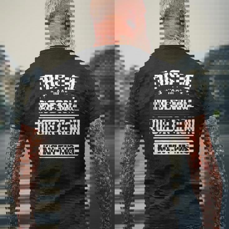 ロデオクラウンアイデアトラストプロフェッショナルロデオクラウン メンズTシャツ バックプリント 高齢者への贈り物