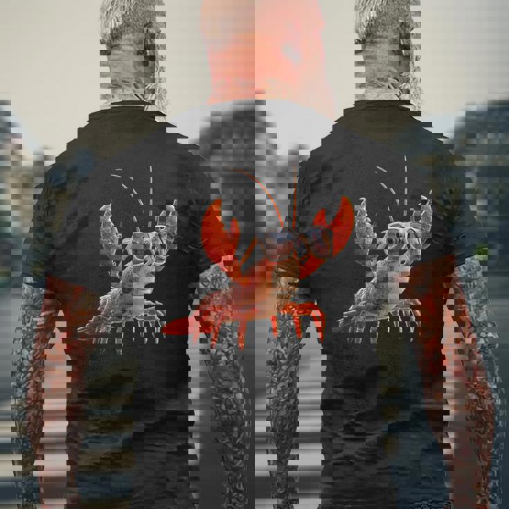 ロブスター 甲殻類 大型カニ ロブスター スイートロブスター メンズTシャツ バックプリント 高齢者への贈り物