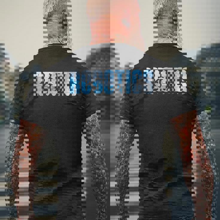 ロボット ロボティクス エンジニア ロボティクス メンズTシャツ バックプリント 高齢者への贈り物