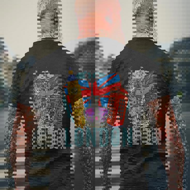 ロンドン お土産 ビッグベン ロンドン グレートブリテン イギリス メンズTシャツ バックプリント 高齢者への贈り物