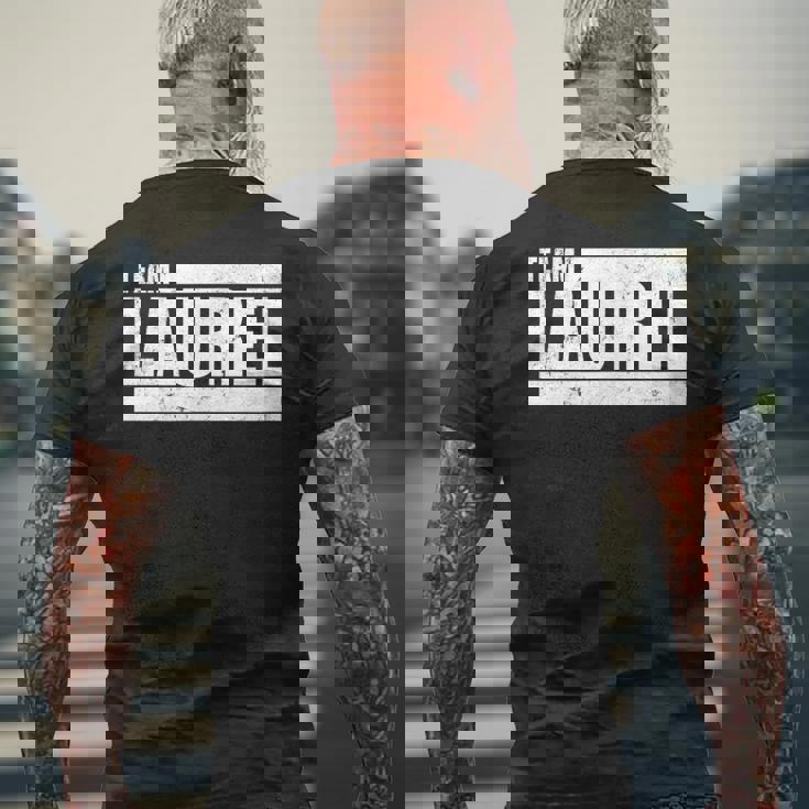 ローレルチャレンジ-チームローレル メンズTシャツ バックプリント 高齢者への贈り物