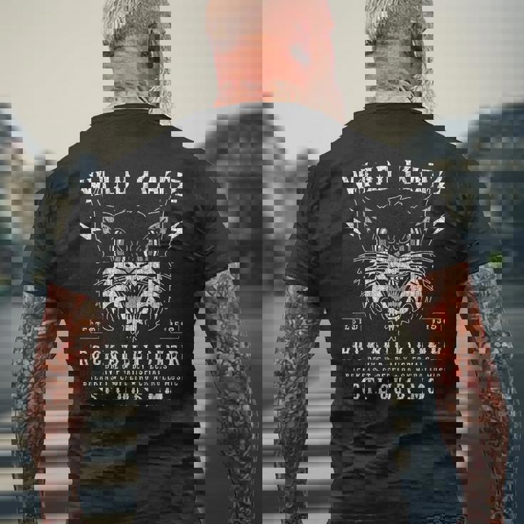 ワイルドカッツ、ロカビリーダイナー、1950年代、ロックンロール、ヴィンテージ メンズTシャツ バックプリント 高齢者への贈り物