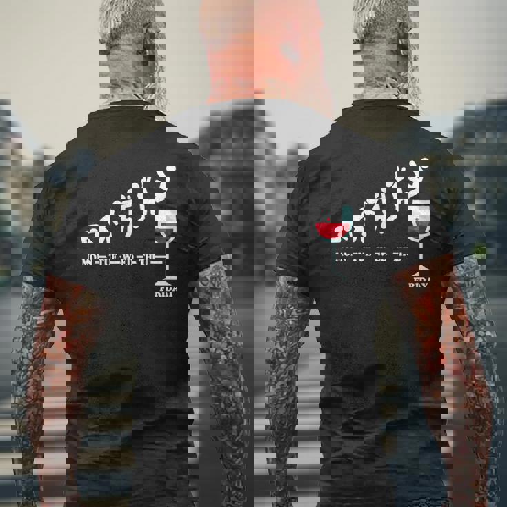 ワインフライデー ワインウィーク ウィークエンド ワイン好き メンズTシャツ バックプリント 高齢者への贈り物