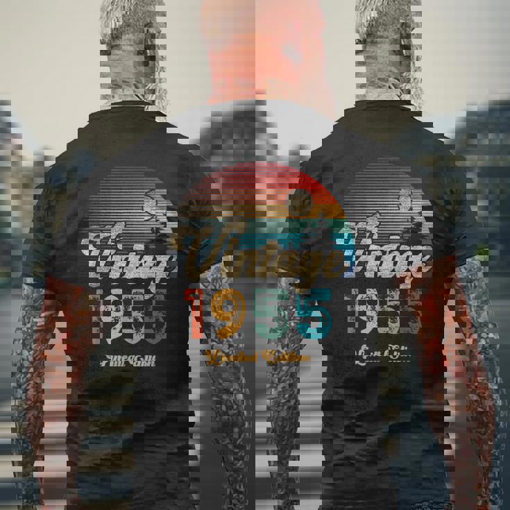 ヴィンテージ 1955 リミテッド・エディション サンセット 70Th Birthday メンズTシャツ バックプリント 高齢者への贈り物