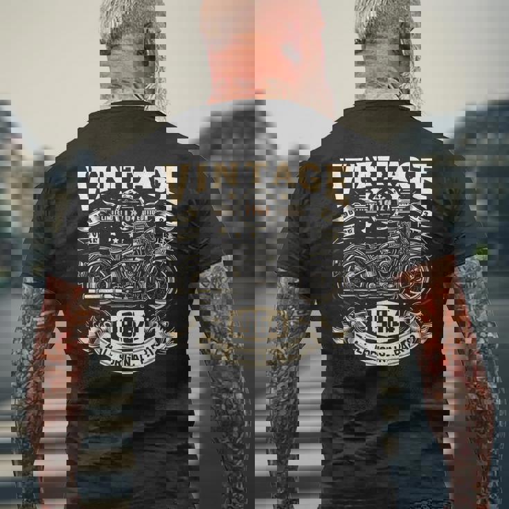 ヴィンテージ 1964年 1964年生まれ 60歳の誕生日 オートバイバイカー メンズTシャツ バックプリント 高齢者への贈り物