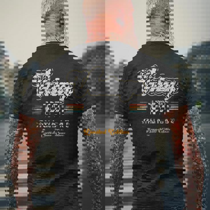 ヴィンテージ 1971 オリジナル・パーツ 限定版 54歳の誕生日 メンズTシャツ バックプリント 高齢者への贈り物