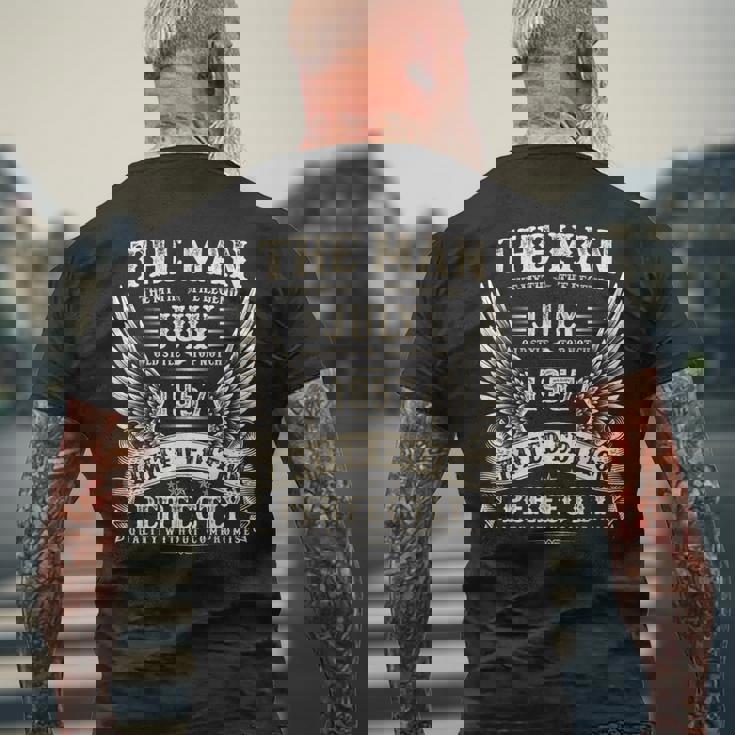 ヴィンテージ 68歳 男性 ギフト 1957年7月 68歳の誕生日 メンズTシャツ バックプリント 高齢者への贈り物