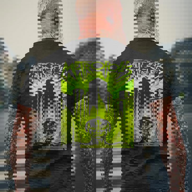 ヴィンテージ オタク メトロポリスf映画 科学教師 オタク メンズTシャツ バックプリント 高齢者への贈り物