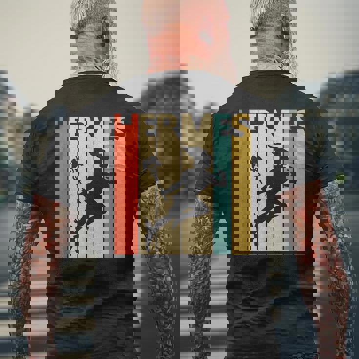 ヴィンテージ ギリシャ神話 神エルメス メンズTシャツ バックプリント 高齢者への贈り物