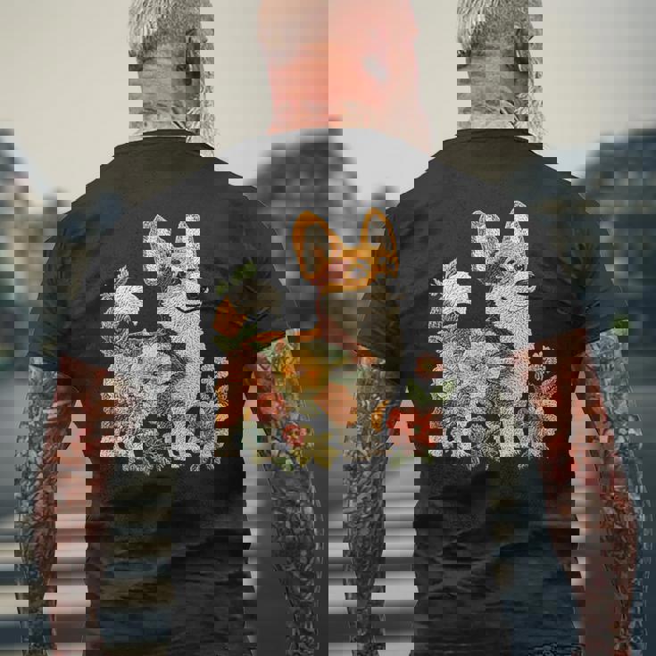 ヴィンテージ コーギー ママ 犬 オーナー コーギー 母の日 メンズTシャツ バックプリント 高齢者への贈り物