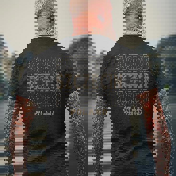 ヴィンテージ シュチェチン ポーランド メンズTシャツ バックプリント 高齢者への贈り物