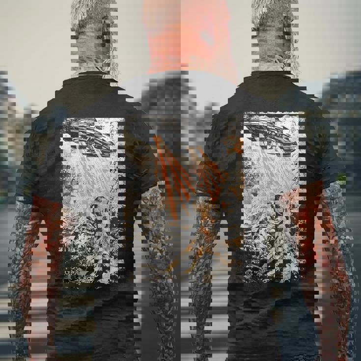 ヴィンテージ タコ Ufo Uap エイリアン タコ タコ メンズTシャツ バックプリント 高齢者への贈り物