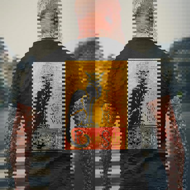 ヴィンテージ トゥール デュ シャ ノワール クロネコ ハロウィン用 メンズTシャツ バックプリント 高齢者への贈り物