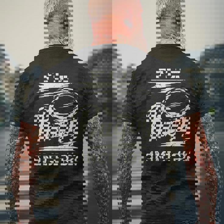 ヴィンテージ フィジー ラグビー 1924年以来 メンズTシャツ バックプリント 高齢者への贈り物