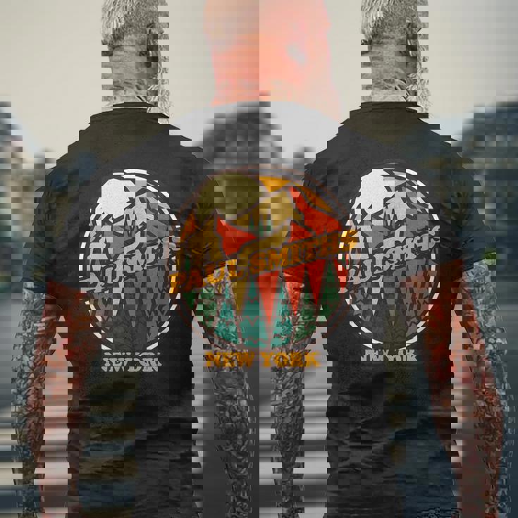 ヴィンテージ ポール・スミス ニューヨークマウンテン ハイキング お土産プリント メンズTシャツ バックプリント 高齢者への贈り物