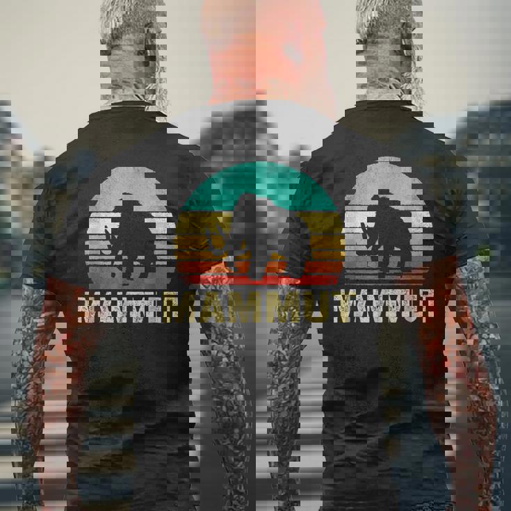 ヴィンテージ マムット サンセット レトロ メンズTシャツ バックプリント 高齢者への贈り物