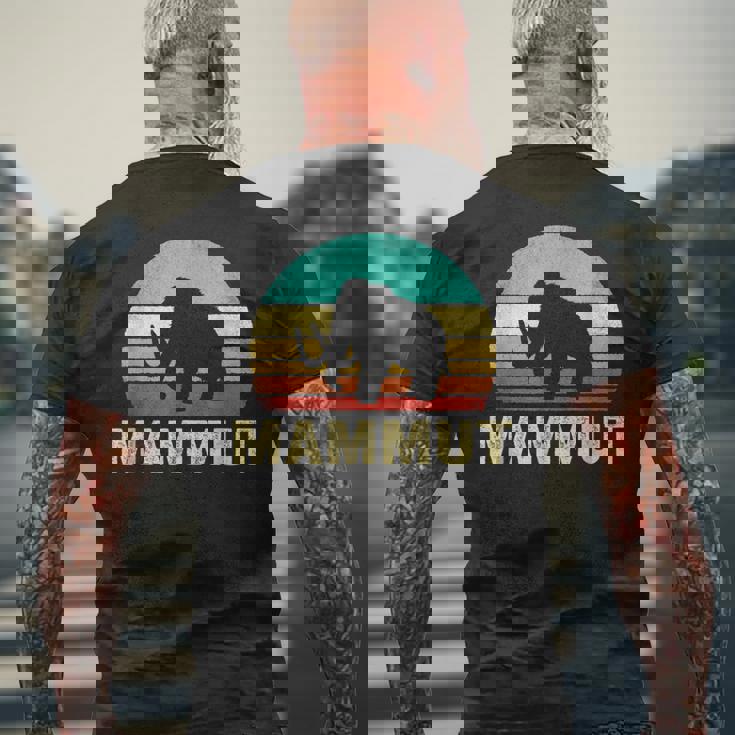 ヴィンテージ マムート サンセット レトロ メンズTシャツ バックプリント 高齢者への贈り物