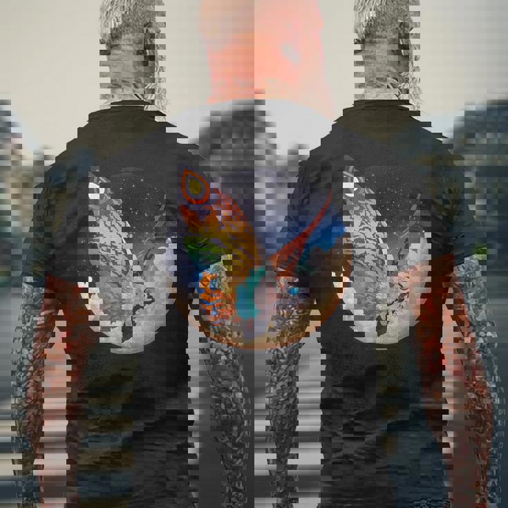 ヴィンテージ モスラ-モスラ怪獣怪獣 メンズTシャツ バックプリント 高齢者への贈り物