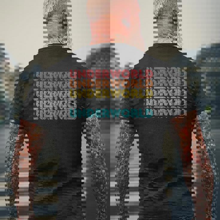 ヴィンテージ レトロ アンダーワールド メンズTシャツ バックプリント 高齢者への贈り物