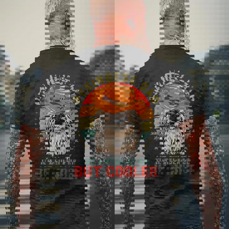 ヴィンテージ レトロ ペキニーズパパ Like Regular Dad But Cooler メンズTシャツ バックプリント 高齢者への贈り物