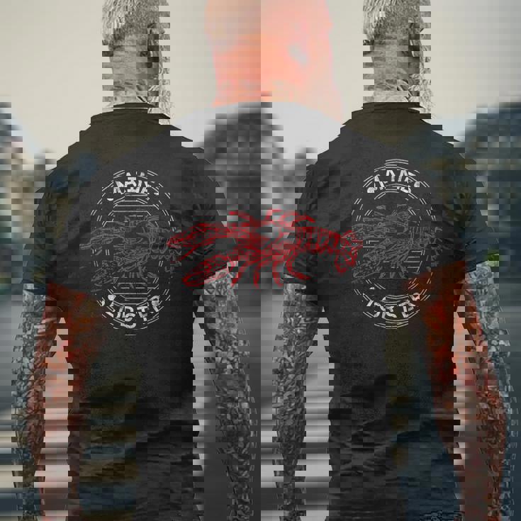 ヴィンテージ ロブスター メインバイブ シーフード 煮沸 メインロブスター メンズTシャツ バックプリント 高齢者への贈り物