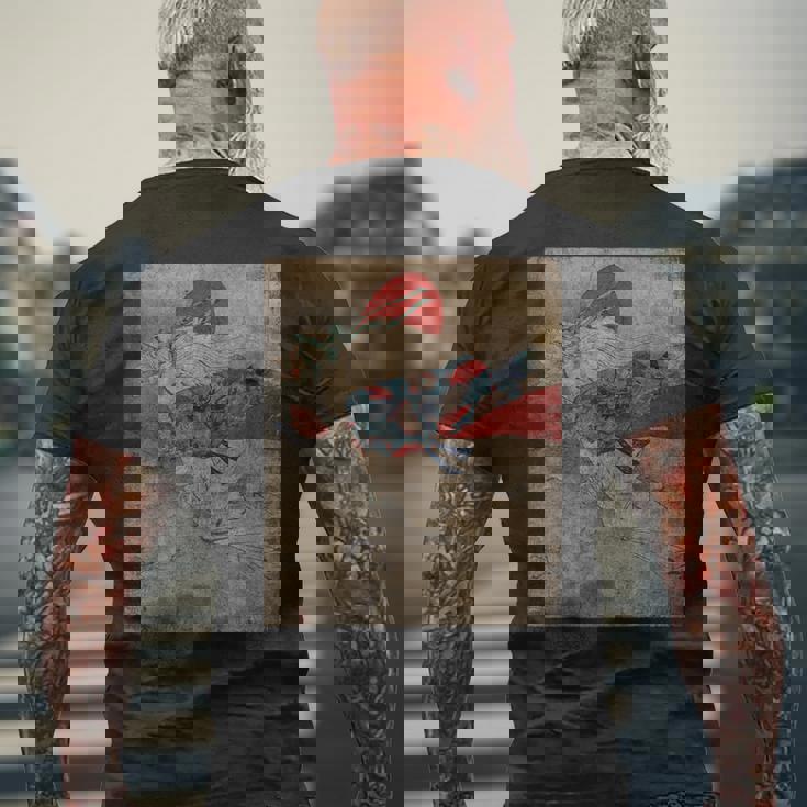 ヴィンテージ 日本の妖怪鬼 幽霊 ゴースト メンズTシャツ バックプリント 高齢者への贈り物