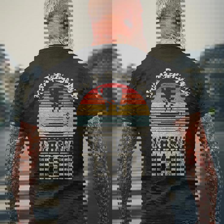 ヴィンテージ 歯医者 歯医者 美人の日 メンズTシャツ バックプリント 高齢者への贈り物