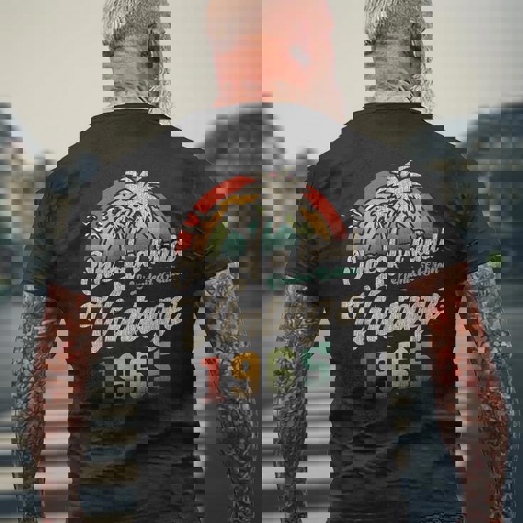 ヴィンテージ1965バースデー60年パームツリー メンズTシャツ バックプリント 高齢者への贈り物