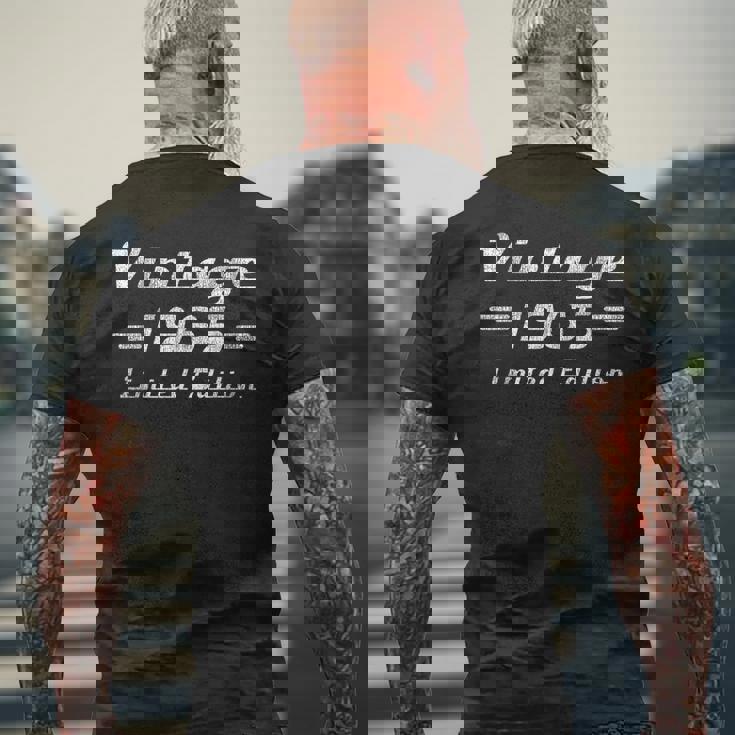 ヴィンテージ1965限定版 60歳の誕生日 メンズTシャツ バックプリント 高齢者への贈り物