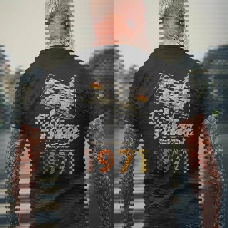 ヴィンテージ1971 カセット・ペンシル 54歳の誕生日 メンズTシャツ バックプリント 高齢者への贈り物