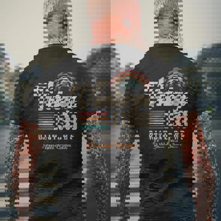 ヴィンテージ1980年、誕生年45年 レトロ メンズTシャツ バックプリント 高齢者への贈り物