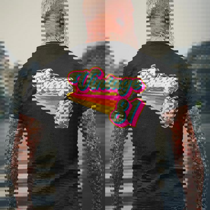 ヴィンテージ1981バブルガム メンズTシャツ バックプリント 高齢者への贈り物