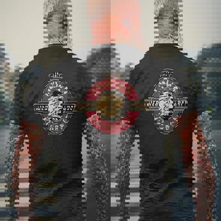 ヴィンテージインディアンライダーズグループ メンズTシャツ バックプリント 高齢者への贈り物