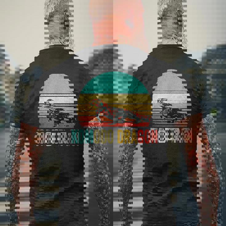 ヴィンテージコモドドラゴンシャツサンセット メンズTシャツ バックプリント 高齢者への贈り物