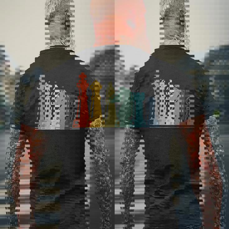 ヴィンテージチェスtシャツ レトロチェスデザイン チェスピース メンズTシャツ バックプリント 高齢者への贈り物