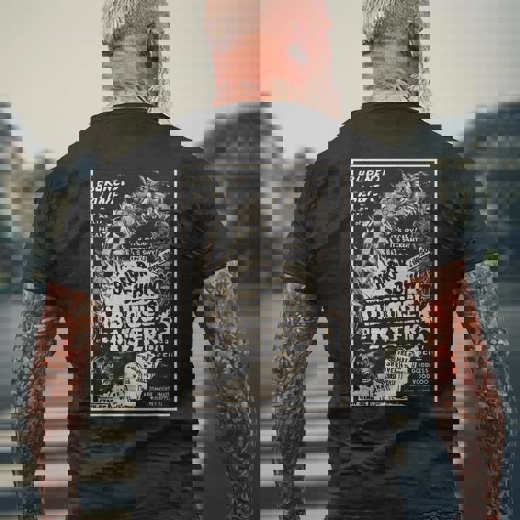 ヴィンテージハロウィンモンスタースラッシャーホラー映画ホラーショー メンズTシャツ バックプリント 高齢者への贈り物