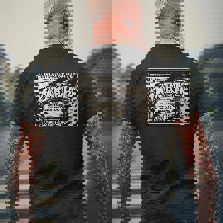 ヴィンテージホラー映画モンスター ハロウィン フランケンシュタインモンスター メンズTシャツ バックプリント 高齢者への贈り物