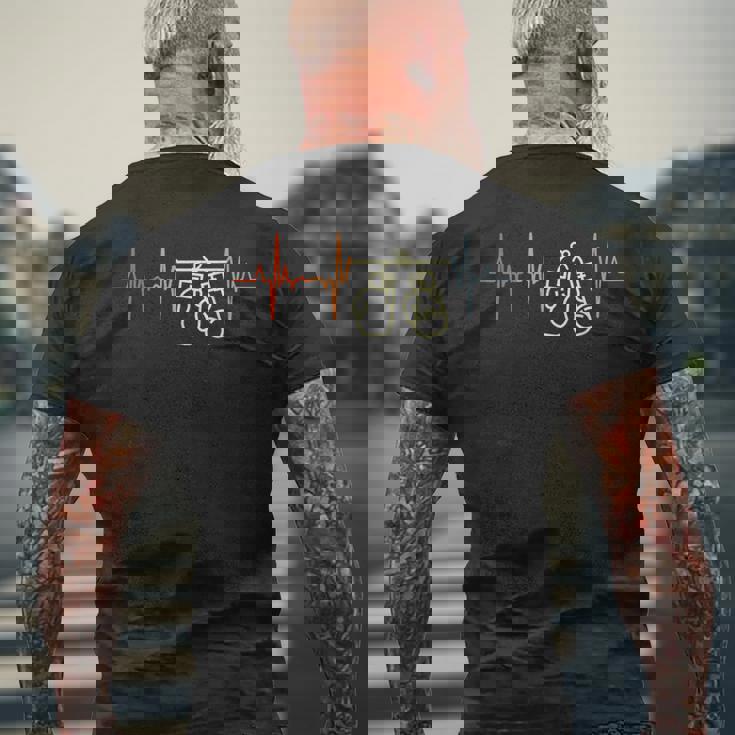 ヴィンテージボクシング ハートビート ボクサー コンバットスポーツ メンズTシャツ バックプリント 高齢者への贈り物