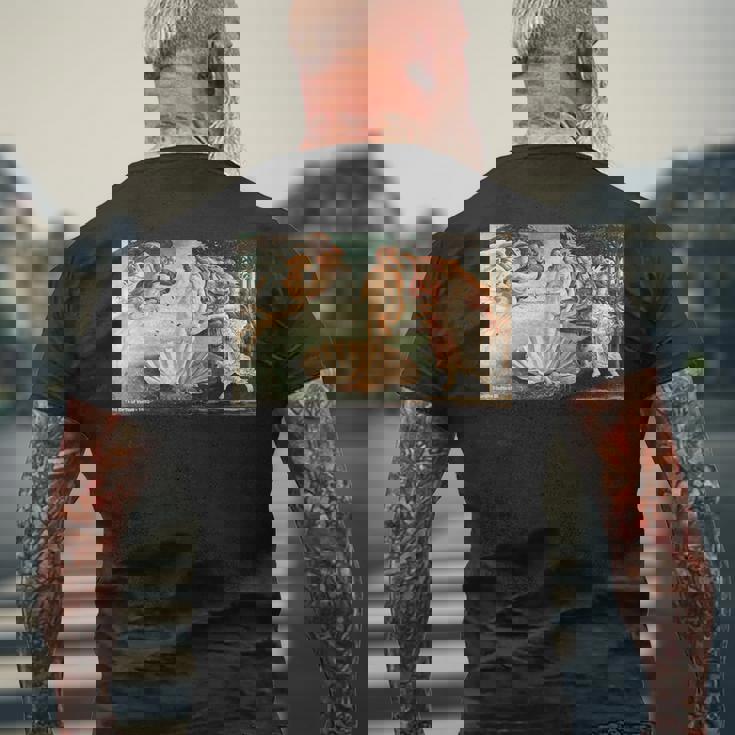 ヴィーナスの誕生 サンドロ・ボッティチェッリ 有名な絵画 メンズTシャツ バックプリント 高齢者への贈り物