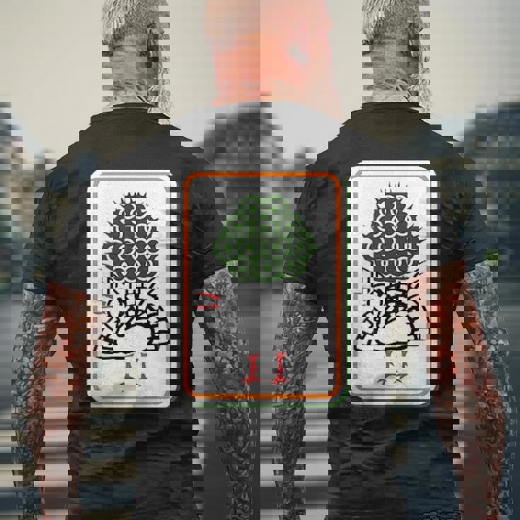 一索 麻雀 牌 おもしろ グッズ 服 面白いtシャツ 文字入り 面白い 文字 ネタ レトロ麻雀愛好家へ メンズTシャツ バックプリント 高齢者への贈り物