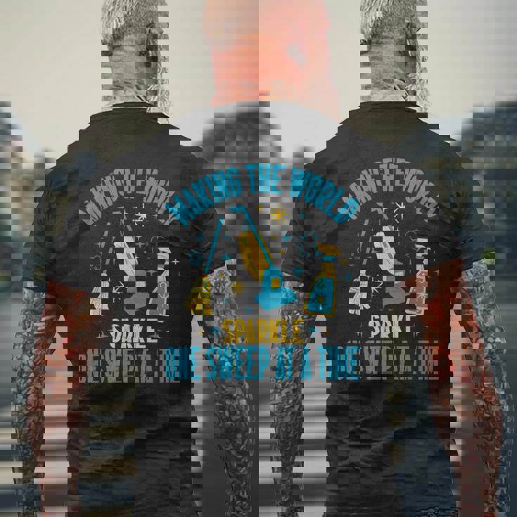 世界を一気に輝かせる 掃除に メンズTシャツ バックプリント 高齢者への贈り物