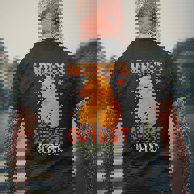 世界一かわいいポテトカピバラ メンズTシャツ バックプリント 高齢者への贈り物