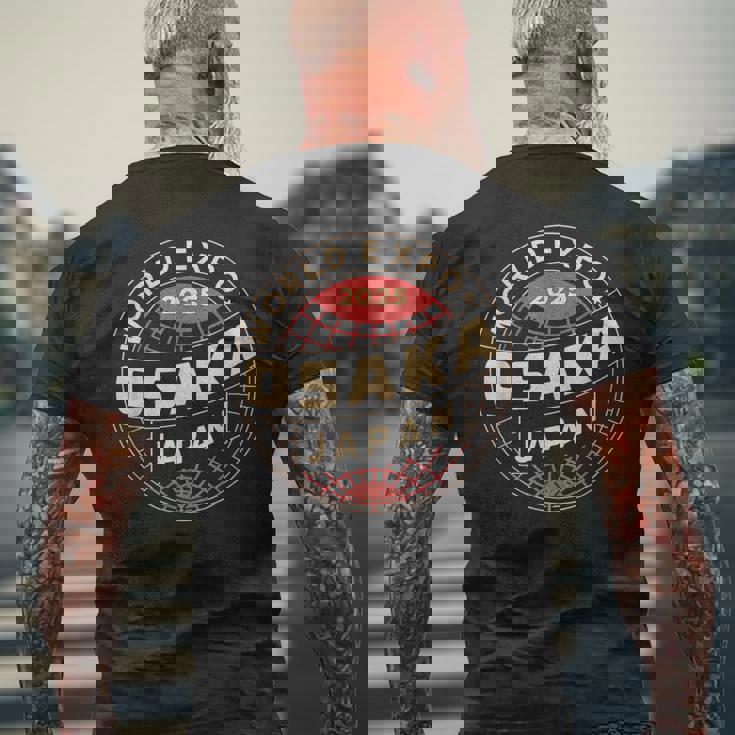 世界博覧会2025大阪日本が文化を結集。 メンズTシャツ バックプリント 高齢者への贈り物