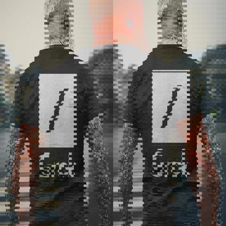 両面 Grok Ai 人工知能研究 メンズTシャツ バックプリント 高齢者への贈り物