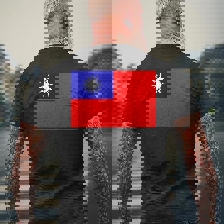 中国国旗 台湾 メンズTシャツ バックプリント 高齢者への贈り物