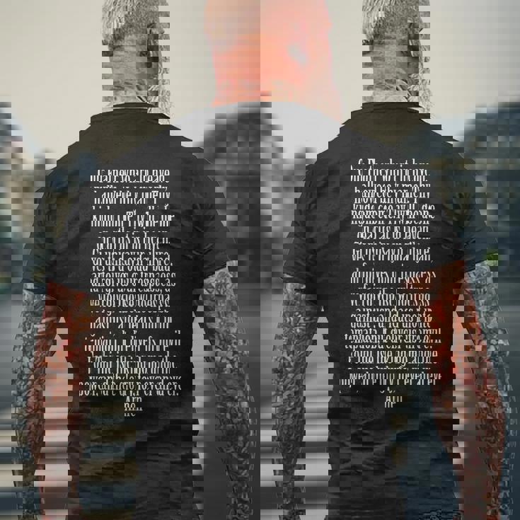 主の祈り マタイ6 メンズTシャツ バックプリント 高齢者への贈り物