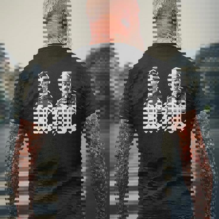 交互対直流電流 メンズTシャツ バックプリント 高齢者への贈り物