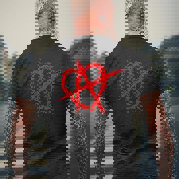 人間関係アナーキー シンボル・ロゴ Ra 恋愛関係アナーキー メンズTシャツ バックプリント 高齢者への贈り物